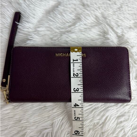 Michael Kors Burgundy Large Zip Around Wallet - Picture 8 of 9